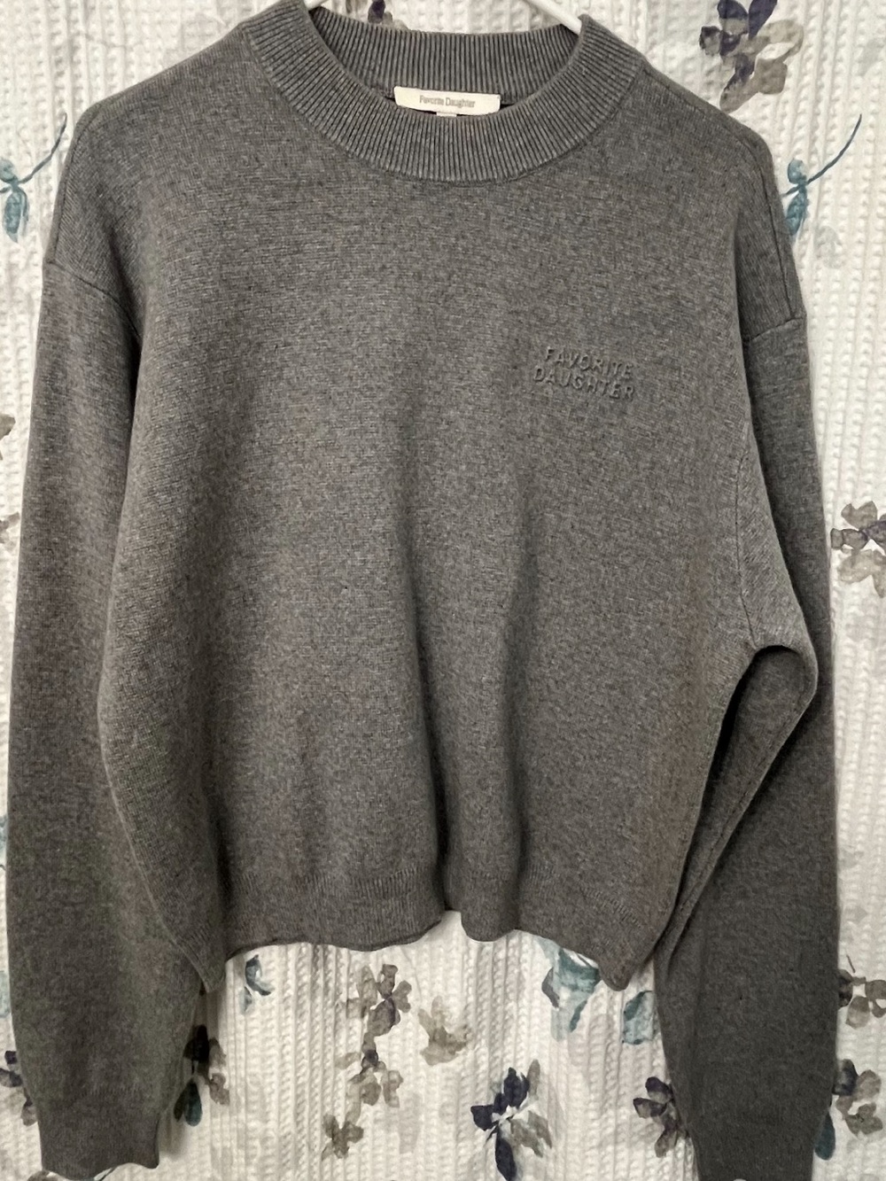 Fatigue Sisters Sweatshirt in Heather Grey by the brand Favorite Daughter. Med